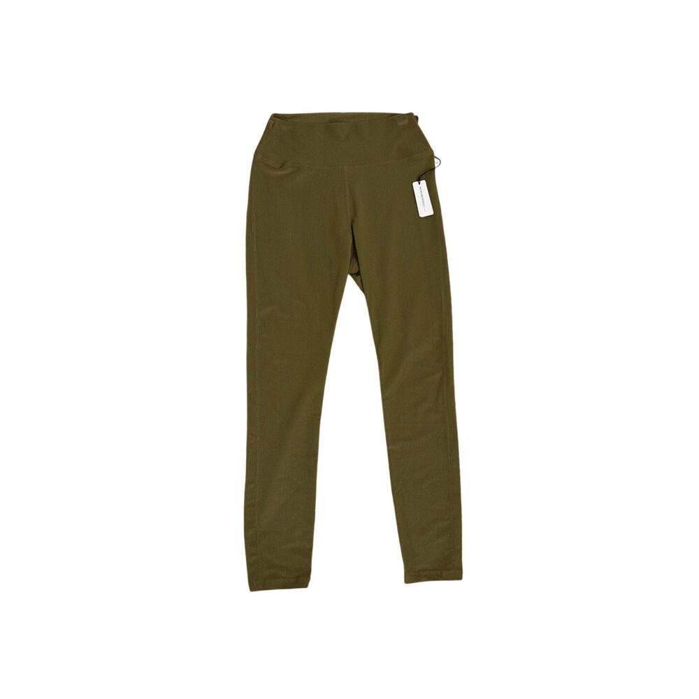 NWT WeWoreWhat Pants High Rise Ribbed Green Leggings Size Medium
